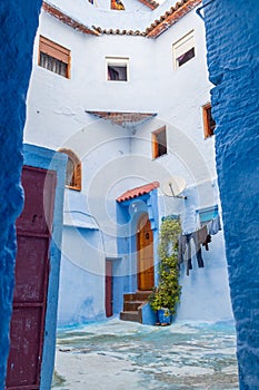 Typical Moroccan architecture in Chefchaouen, Blue city in Morocco