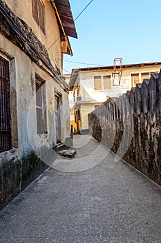 Typical narrow street in Stone Town, Zanzibar, Tanzania