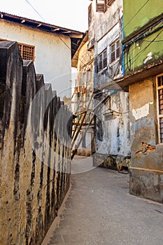 Typical narrow street in Stone Town, Zanzibar, Tanzania