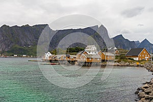 Typical norwegian fishing village