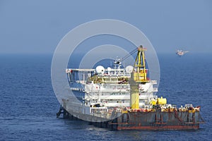 A typical Offshore Accommodation and Work Barge in the Oil and Gas industry