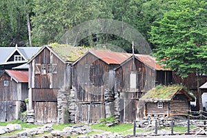 Typical old fishing shacks Norway