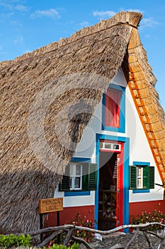 Typical old houses on Santana, Madeira island, Portugal