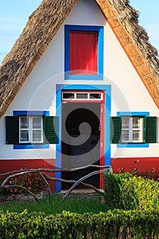 Typical old houses on Santana, Madeira island, Portugal