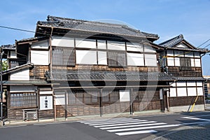 Typical old Japanese house in historical part of Kitsuki, on Kunisaki Peninsula, Japan