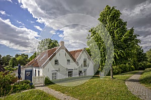 Typical old lodges in east Frisia in Germany