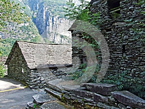 A typical old traditional architecture in the Magic Valley or Valle di Magia Valle Maggia photo