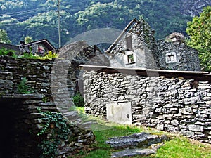 A typical old traditional architecture in the Magic Valley or Valle di Magia Valle Maggia photo