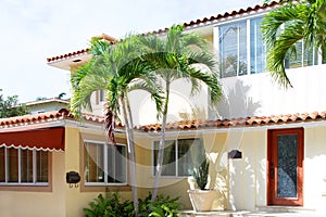 Typical old two story home in Miami Beach