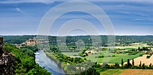 Typical panorama of the Dordogne valley in the PÃÂ©rigord Noir