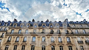 Typical parisian building, Haussmannien architectural style, Paris, France