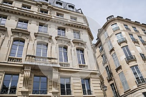 Typical parisian building, Paris Haussmann style architecture