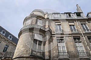 Typical parisian building, Paris Haussmann style architecture
