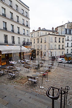 Typical Parisian cafe in Paris, France