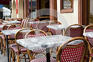 Typical Parisian outdoor cafe