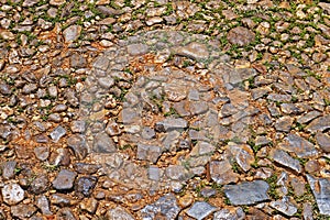 Typical paving stones in historical city of Serro, Minas Gerais photo