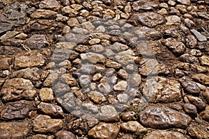 Typical paving stones in historical city of Serro, Minas Gerais photo