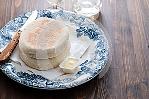 Typical portuguese bread of Madeira Bolo do caco