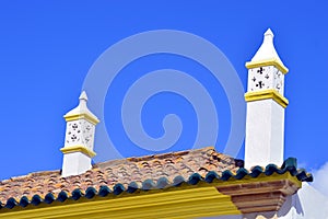 Typical Portuguese chimney pots