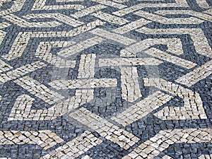 Typical portuguese cobblestone pavement