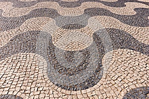 Typical portuguese cobblestone pavement