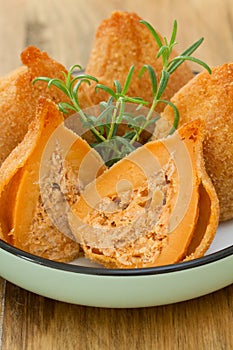 Typical portuguese dish coxinhas de frango