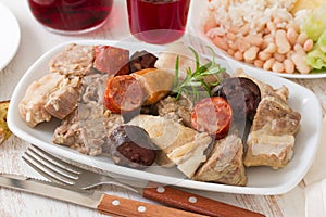 Typical portuguese dish cozido a portuguesa