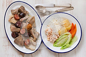 Typical portuguese dish on plate photo