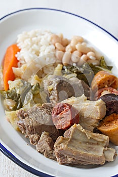 Typical portuguese sausages with rice photo