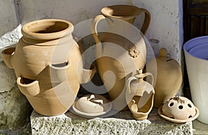 Typical production of ceramic containers made in puglia