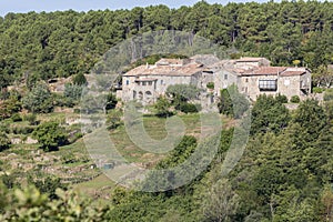 Typical residential homes in the Ardeche district, France