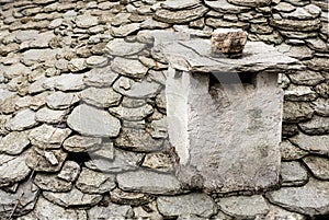 Typical roof architecture of homes made out of Stone Pelion mountain area