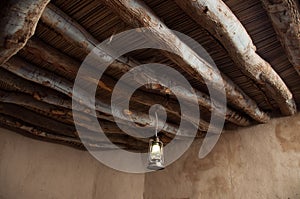 Typical roofs of Al-Ula old houses, Saudi Arabia