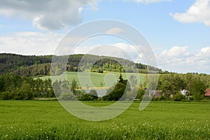 Typical Rural Bohemian Forest Landscape, Czech Republic, Europe