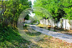 Typical rural landscape in the plains of Transylvania, Romania.