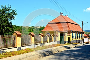 Typical rural landscape in Veseud, Zied, Transilvania, Romania