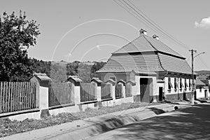 Typical rural landscape in Veseud, Zied, a village in the commune ChirpÄƒr from Sibiu County