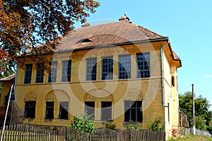 Typical rural landscape in the village Veseud, Zied, Transylvania