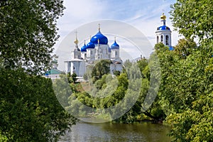 A typical Russian landscape. Holy Bogolyubsky Convent. Bogolyubovo, Vladimir Region, Russia