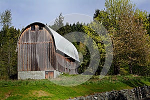 Typical Rustic Old Round Roofed Barn