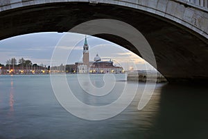 Typical Scene of Venice City in Italy.