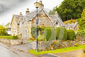 A typical Scottish brick and stone house Fortingall Scotland