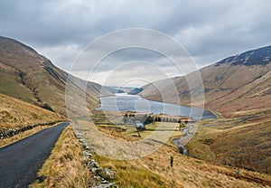 Typical Scottish landscape in winter