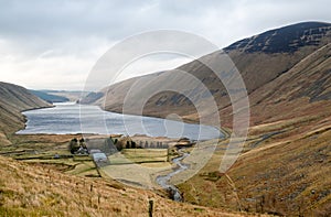 Typical Scottish landscape in winter