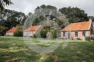 Typical shabby houses of the farmhands and their familie