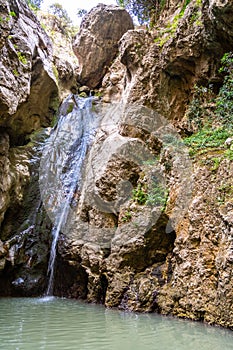 Typical sicilian landscape in the Nebrodi park near the Catafurco waterfalls