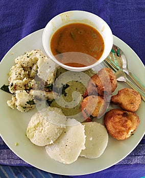 Typical South Indian platter