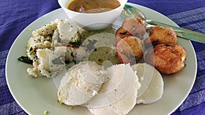 Typical South Indian platter
