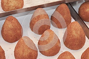Typical southern italian food called arancino