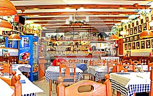 Typical Spainish cafe interior